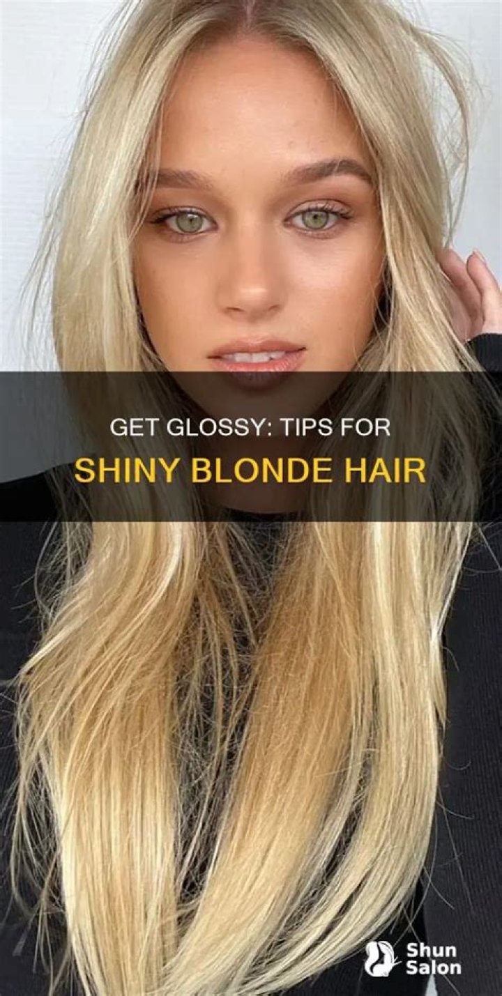 How do you make blonde hair shiny?